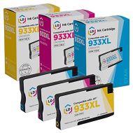 LD Products LD Compatible Ink Cartridge Replacement for HP 933XL High Yield (Cyan, Magenta, Yellow, 3-Pack)