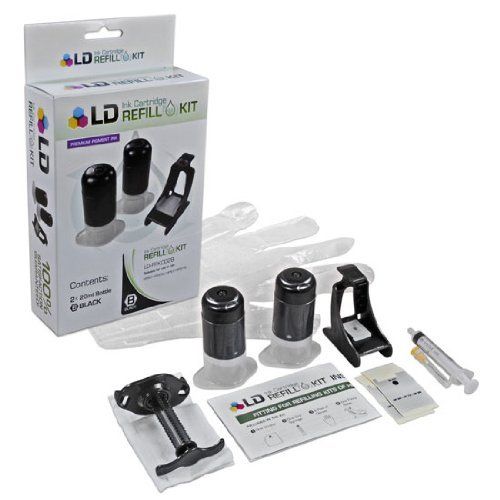  LD Products LD Ink Refill Kit for HP 60 & 60XL High Yield (Black)