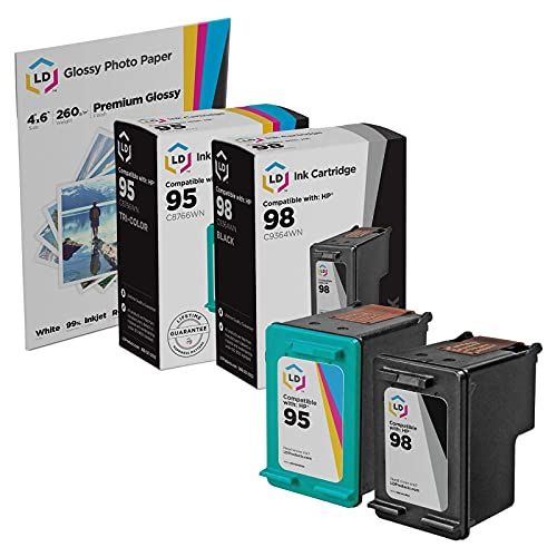  LD Products LD Remanufactured Ink Cartridge Replacements for HP 98 & HP 95 (1 Black, 1 Color, 2-Pack)