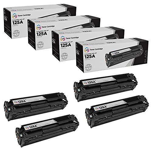  LD Products LD Remanufactured Toner Cartridge Replacement for HP 125A CB540A (Black, 4-Pack)