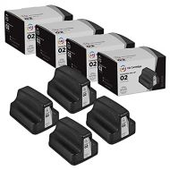 LD Products LD Remanufactured Ink Cartridge Replacement for HP 02 C8721WN (Black, 4-Pack)