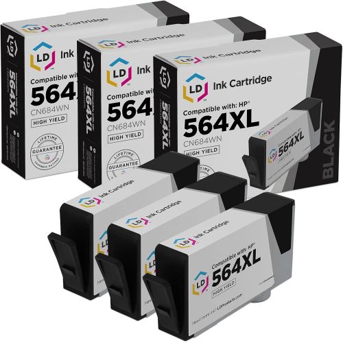  LD Products Compatible Ink Cartridge Replacements for HP 564XL 564 XL CN684WN High Yield (Black, 3-Pack)