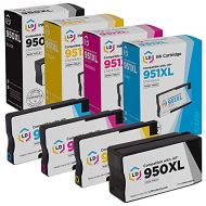 LD Products LD Compatible Ink Cartridge Replacements for HP 950XL 951XL High Yield (1 Black, 1 Cyan, 1 Magenta, 1 Yellow, 4-Pack)