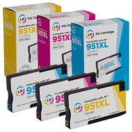 LD Products LD Compatible Ink Cartridge Replacements for HP 951XL High Yield (Cyan, Magenta, Yellow, 3-Pack)