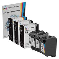 LD Products LD Remanufactured Ink Cartridge Replacements for HP 45 & HP 78 (2 Black, 1 Color, 3-Pack)
