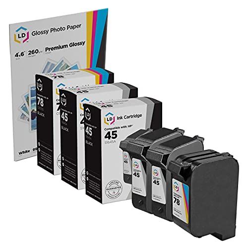  LD Products LD Remanufactured Ink Cartridge Replacements for HP 45 & HP 78 (2 Black, 1 Color, 3-Pack)