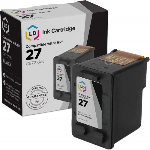  LD Products Remanufactured Ink Cartridge Printer Replacement for HP 27 C8727AN (Black)