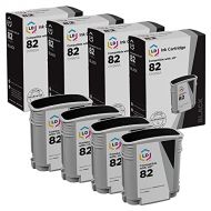 LD Products LD Remanufactured Ink Cartridge Replacement for HP 82 CH565A (Black, 4-Pack)