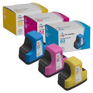 LD Products LD Remanufactured Ink Cartridge Replacement for HP 02 (Cyan, Magenta, Yellow, 3-Pack)