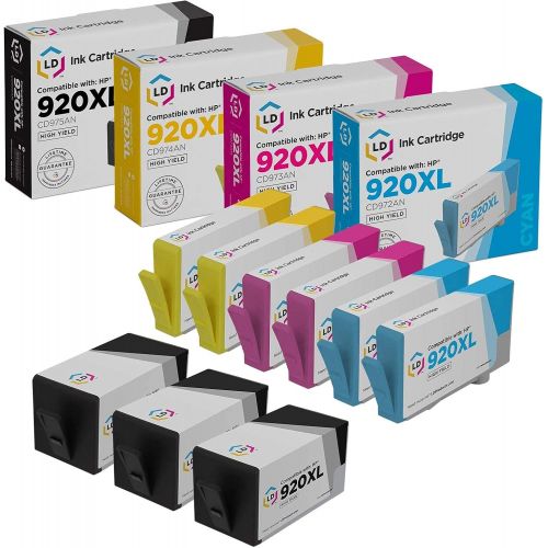  LD Products LD Compatible Ink Cartridge Replacement for HP 920XL High Yield (3 Black, 2 Cyan, 2 Magenta, 2 Yellow, 9-Pack)
