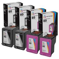 LD Products LD Remanufactured Ink Cartridge Printer Replacements for HP 60 (2 Black, 2 Color, 4-Pack)