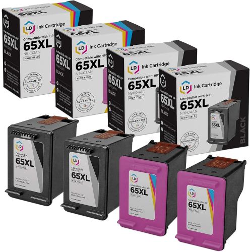  LD Products LD Remanufactured Ink Cartridge Replacement for HP 65XL ( 2 Black, 2 Color, 4 pk )