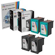 LD Products LD Remanufactured Ink Cartridge Replacements for HP 98 & HP 95 (2 Black, 2 Color, 4-Pack)