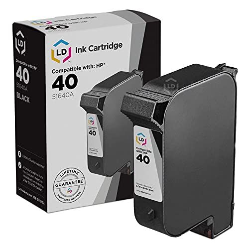  LD Products LD ⓒ Remanufactured Replacement Ink Cartridge with Pigment Ink for Hewlett Packard 51640A (HP 40) Black