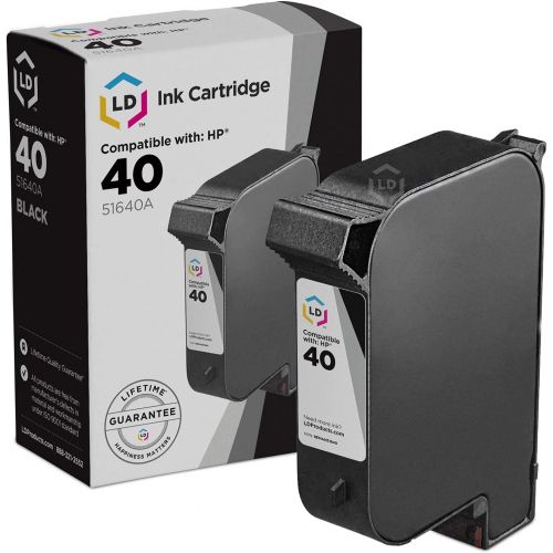 LD Products LD ⓒ Remanufactured Replacement Ink Cartridge with Pigment Ink for Hewlett Packard 51640A (HP 40) Black