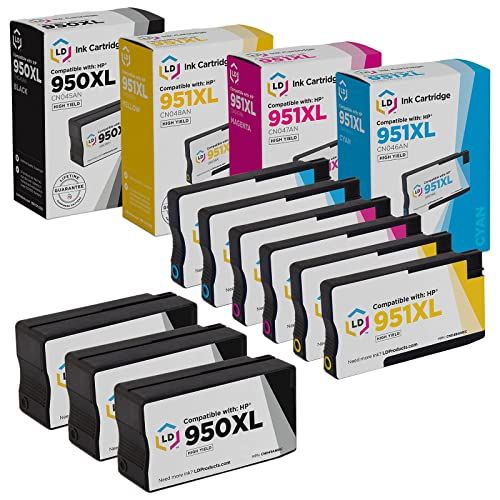  LD Products LD Remanufactured Ink Cartridge Replacement for HP 950XL (3 Black,2 Cyan,2 Yellow,2 Magenta , 9 pk )