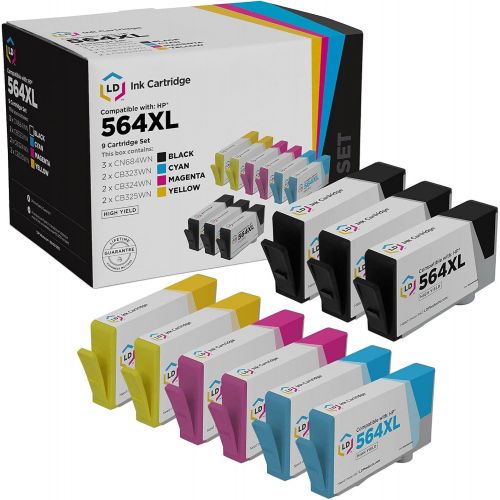  LD Products LD Remanufactured Ink Cartridge Replacement for HP 564XL High Yield (3 Black, 2 Cyan, 2 Magenta, 2 Yellow, 9-Pack)