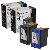 LD Products LD Remanufactured Ink Cartridge Replacement for HP 56 & HP 57 (1 Black, 1 Color, 2-Pack)