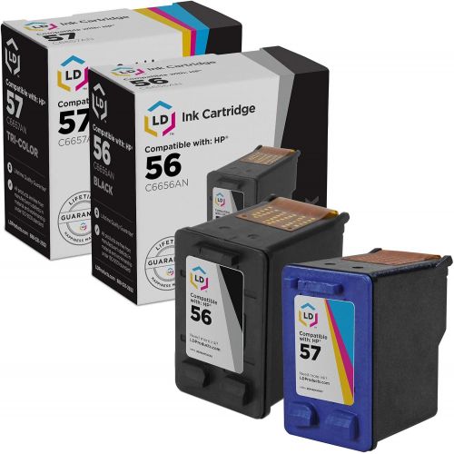  LD Products LD Remanufactured Ink Cartridge Replacement for HP 56 & HP 57 (1 Black, 1 Color, 2-Pack)