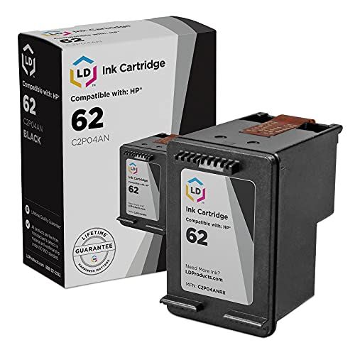  LD Products LD Remanufactured Ink Cartridge Replacement for HP 62 C2P04AN (Black)