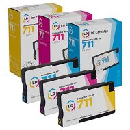 LD Products LD Remanufactured Ink Cartridge Replacement for HP 711 (Cyan, Magenta, Yellow, 3-Pack)