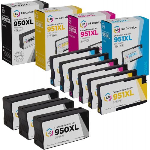  LD Products LD Remanufactured Ink Cartridge Replacement for HP 950XL & 951XL High Yield (3 Black, 2 Cyan, 2 Magenta, 2 Yellow, 9-Pack)