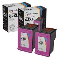 LD Products LD Remanufactured Ink Cartridge Replacement for HP 62XL C2P07AN High Yield (Color, 2-Pack)