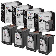 LD Products LD Remanufactured Ink Cartridge Replacement for HP 65XL N9K04AN High Yield (Black, 4-Pack)