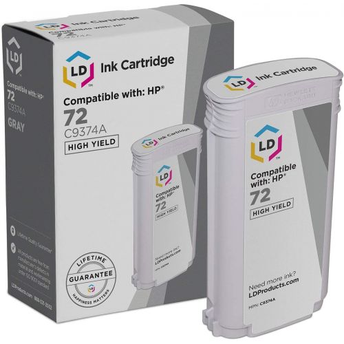  LD Products LD Remanufactured Ink Cartridge Replacement for HP 72 C9374A High Yield (Gray)