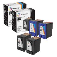 LD Products LD Remanufactured Ink Cartridge Printer Replacement for HP 56 & HP 57 (2 Black, 2 Color, 4-Pack)