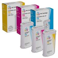 LD Products LD Remanufactured Ink Cartridge Replacement for HP 72 High Yield (Cyan, Magenta, Yellow, 3-Pack)