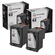 LD Products LD Remanufactured Ink Cartridge Replacement for HP 62 C2P04AN (Black, 2-Pack)