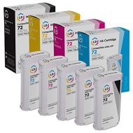 LD Products LD Remanufactured Ink Cartridge Replacement for HP 72 High Yield (2 Photo Black, 1 Cyan, 1 Magenta, 1 Yellow, 5-Pack)