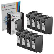 LD Products LD Remanufactured Ink Cartridge Replacements for HP 45 51645A (Black, 8-Pack)