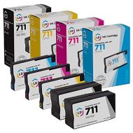 LD Products LD Remanufactured Ink Cartridge Replacement for HP 711 (2 Black, 1 Cyan, 1 Magenta, 1 Yellow, 5-Pack)