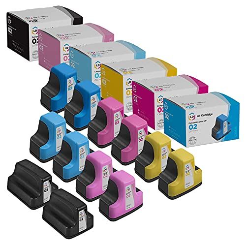  LD Products Remanufactured Ink Cartridge Replacement for HP 02 (3 C8721WN Black, 2 C8771WN Cyan, 2 C8772WN Magenta, 2 C8773WN Yellow, 2 C8774WN Light Cyan, 2 C8775WN Light Magenta,