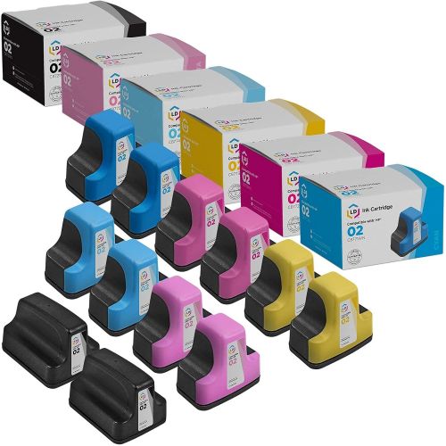  LD Products Remanufactured Ink Cartridge Replacement for HP 02 (3 C8721WN Black, 2 C8771WN Cyan, 2 C8772WN Magenta, 2 C8773WN Yellow, 2 C8774WN Light Cyan, 2 C8775WN Light Magenta,