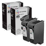 LD Products LD Remanufactured Ink Cartridge Replacements for HP 45 51645A (Black, 2-Pack)