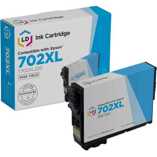  LD Products LD Remanufactured Ink Cartridge Replacement for Epson 702XL T702XL220 High Yield (Cyan)