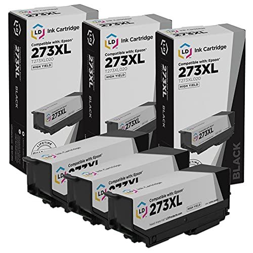  LD Products LD Remanufactured Ink Cartridge Printer Replacements for Epson 273XL T273XL020 High Yield (Black, 3-Pack)