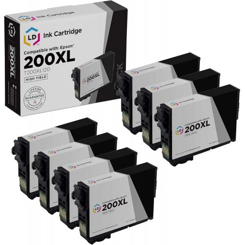  LD Products Compatible Ink Cartridge Replacements for Epson 200XL 200 XL T200XL120 High Yield (Black, 7-Pack)