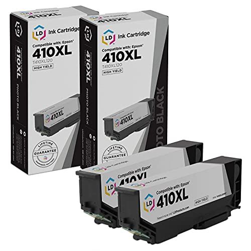  LD Products LD Remanufactured Ink Cartridge Replacement for Epson 410 410XL High Yield (Photo Black, 2-Pack)