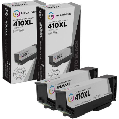  LD Products LD Remanufactured Ink Cartridge Replacement for Epson 410 410XL High Yield (Photo Black, 2-Pack)