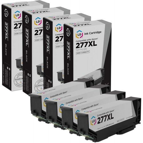  LD Products Remanufactured Ink Cartridge Replacement for Epson 277XL T277XL120 High Yield (Black, 4-Pack)