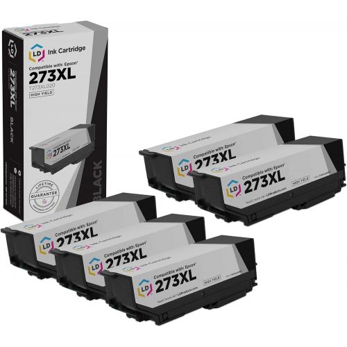  LD Products LD Remanufactured Ink Cartridge Replacements for Epson 273XL T273XL020 High Yield (Black, 5-Pack)