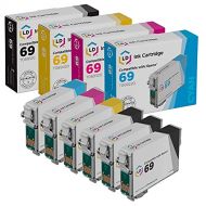 LD Products LD Remanufactured Ink Cartridge Replacement for Epson 69 (3 Black, 1 Cyan, 1 Magenta, 1 Yellow, 6-Pack)