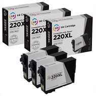 LD Products LD Remanufactured Ink Cartridge Replacement for Epson 220XL T220XL120 High Yield (Black, 3-Pack)