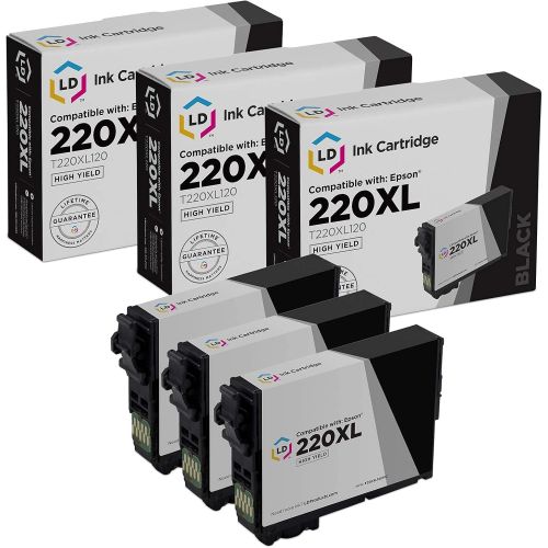 LD Products LD Remanufactured Ink Cartridge Replacement for Epson 220XL T220XL120 High Yield (Black, 3-Pack)