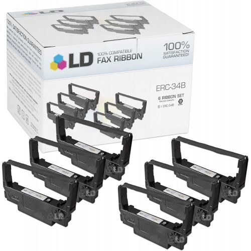  LD Products LD Compatible POS Ribbon Cartridge Replacement for Epson ERC-34B (Black, 6-Pack)