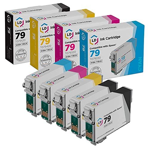  LD Products LD Remanufactured Ink Cartridge Replacement for Epson 79 High Yield (2 Black, 1 Cyan, 1 Magenta, 1 Yellow, 5-Pack)